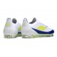 Zapatilla adidas F50 Elite Laceless FG Blanco Amarillo Solar Azul Lúcido