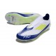 Zapatilla adidas F50 Elite Laceless FG Blanco Amarillo Solar Azul Lúcido