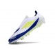 Zapatilla adidas F50 Elite Laceless FG Blanco Amarillo Solar Azul Lúcido