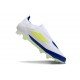 Zapatilla adidas F50 Elite Laceless FG Blanco Amarillo Solar Azul Lúcido