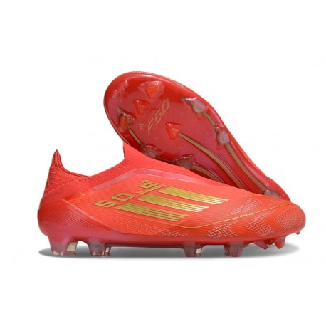 Zapatilla adidas F50 Elite Laceless FG Rojo Dorado Met Rojo Vivo