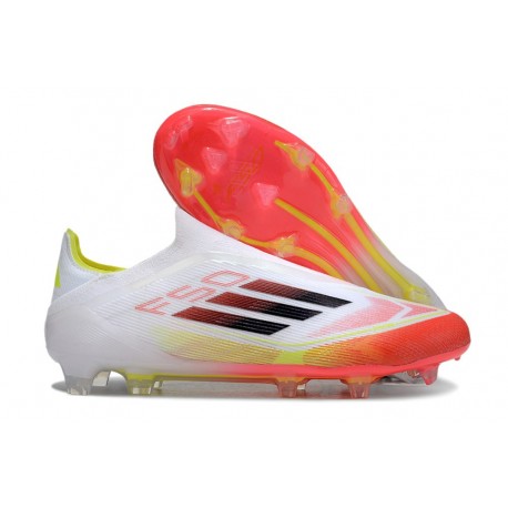 Zapatilla adidas F50 Elite Laceless FG Blanco Negro Amarillo Solar