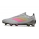 Zapatilla adidas F50 Elite Laceless FG Gris Rosa