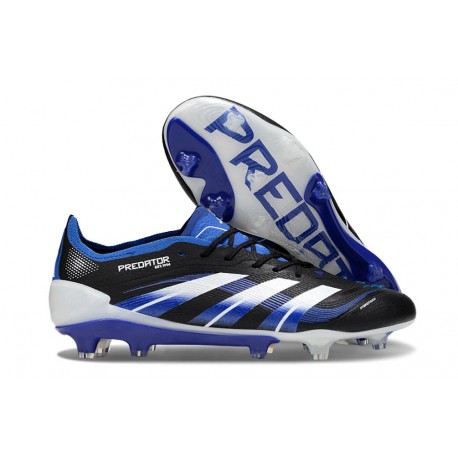 Tacos de Futbol adidas Predator Elite FG Negro Azul Lúcido Blanco
