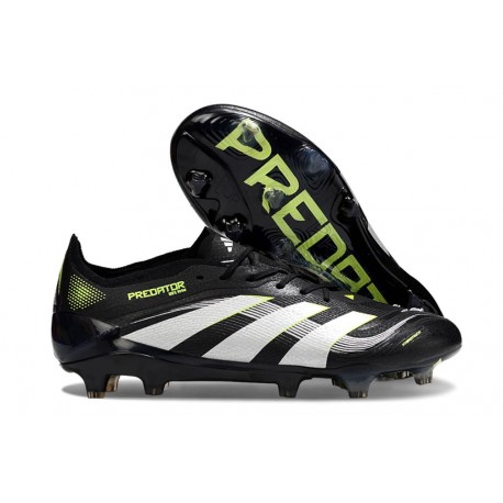 Tacos de Futbol adidas Predator Elite FG Negro Blanco Limón Lúcido