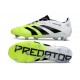 Tacos de Futbol adidas Predator Elite FG Blanco Negro Limón Lúcido