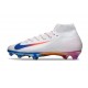 Bota Nike Zoom Mercurial Superfly X Elite FG Blanco Azul Rojo