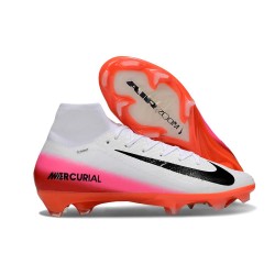 Bota Nike Zoom Mercurial Superfly X Elite FG Blanco Negro Rosso
