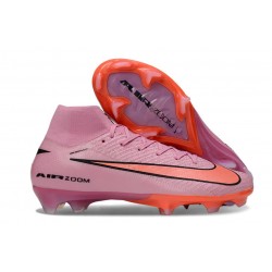 Bota Nike Zoom Mercurial Superfly X Elite FG Rosa Naranja