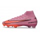 Bota Nike Zoom Mercurial Superfly X Elite FG Rosa Naranja