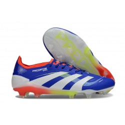 Tacos de Futbol adidas Predator Elite FG Azul Lúcido Ftwr Blanco Rojo
