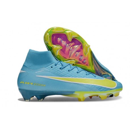 Bota Nike Zoom Mercurial Superfly X Elite FG Azul Amarillo