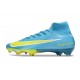 Bota Nike Zoom Mercurial Superfly X Elite FG Azul Amarillo