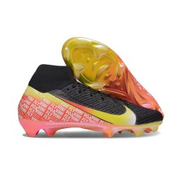Bota Nike Zoom Mercurial Superfly X Elite FG Negro Amarillo Rojo
