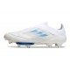 Adidas F50 + Sin Cordones FG Blanco Perla Met Azul
