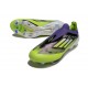 Adidas F50 + Sin Cordones FG Morado Rush Ftwr Blanco Limón Lúcido