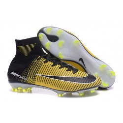 Zapatilla Nike Mercurial Superfly V CR7 FG Amarillo Negro Blanco