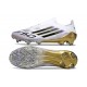 Zapatilla adidas F50 Elite Laceless FG Blanco Negro Met Dorado