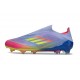 Zapatilla adidas F50 Elite Laceless FG Azul Fusion Limón Lúcido Rosa Lúcido