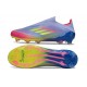 Zapatilla adidas F50 Elite Laceless FG Azul Fusion Limón Lúcido Rosa Lúcido