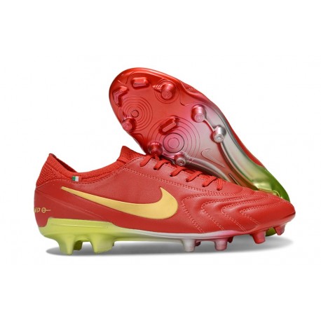 Bota Nike Tiempo Legend X Elite FG Rojo Oro
