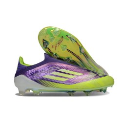 Zapatilla adidas F50 Elite Laceless FG Morado Rush Ftwr Blanco Limón Lúcido