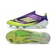 Zapatilla adidas F50 Elite Laceless FG Morado Rush Ftwr Blanco Limón Lúcido