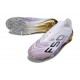 Zapatilla adidas F50 Elite Laceless FG Blanco Violeta Negro