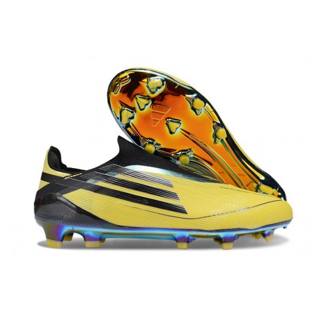 Zapatilla adidas F50 Elite Laceless FG Amarillo Negro