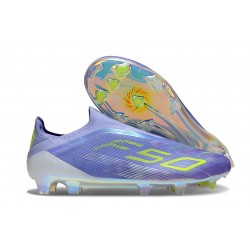 adidas F50 Elite Laceless FG Violeta Tone Limón Lúcido Morado Rush