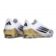 Zapatilla adidas F50 Elite Laceless FG Blanco Negro Met Dorado