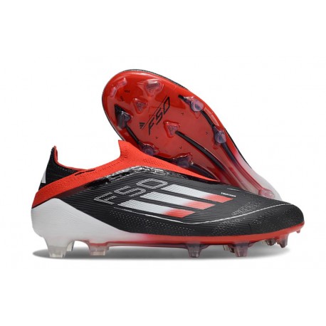 Zapatilla adidas F50 Elite Laceless FG Negro Rojo Blanco
