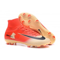 Botas de fútbol Nike Mercurial Superfly V CR7 FG Rojo Oro Negro
