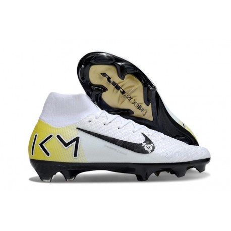 Bota Nike Zoom Mercurial Superfly X Elite FG Blanco Negro Amarillo