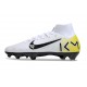 Bota Nike Zoom Mercurial Superfly X Elite FG Blanco Negro Amarillo