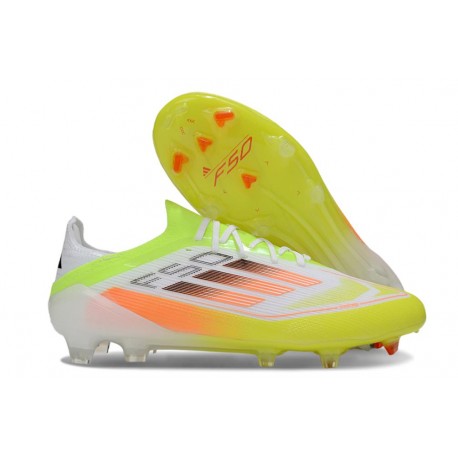 Botas de Fútbol adidas F50 Elite FG Amarillo Blanco Naranja