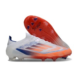 Botas de Fútbol adidas F50 Elite FG Blanco Rojo Solar Azul Lúcido