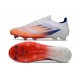 Botas de Fútbol adidas F50 Elite FG Blanco Rojo Solar Azul Lúcido