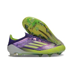 Botas de Fútbol adidas F50 Elite FG Morado Rush Ftwr Blanco Limón Lúcido