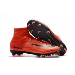 2018 Botas de fútbol Nike Mercurial Superfly V FG Rojo Negro