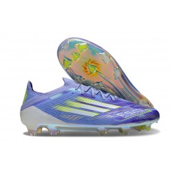 adidas F50 Elite FG Violeta Tone Blanco Limón Lúcido Morado Rush