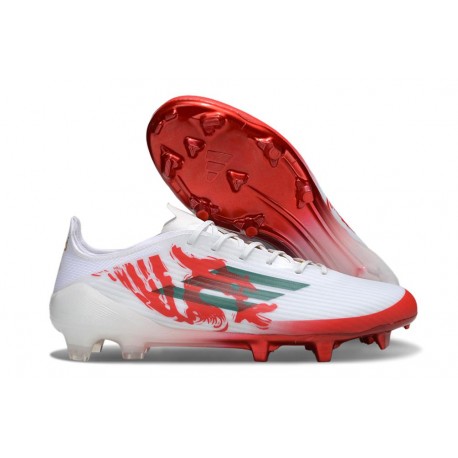 Botas de Fútbol adidas F50 Elite FG Blanco Rojo Verde