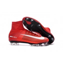 Zapatilla Nike Mercurial Superfly V CR7 FG Rojo Blanco Negro