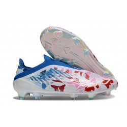 Zapatilla adidas F50 Elite Laceless FG Blanco Rosa Azul
