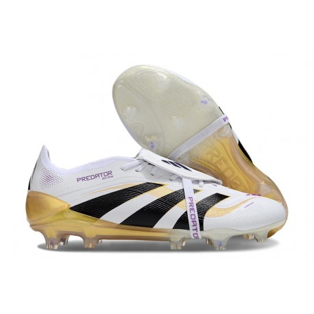 adidas Predator Elite 25 Tongue FG Ftwr Blanco Dorado Met
