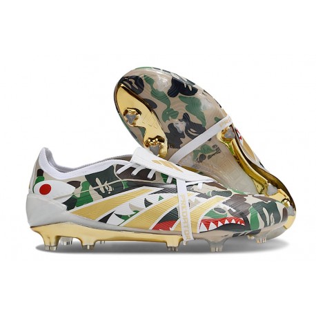 adidas Predator Elite 25 Tongue FG Blanco Negro Verde Oro