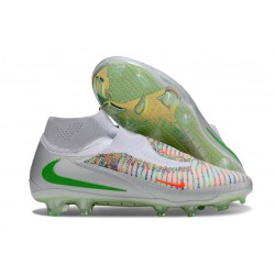 Zapatos Nike Phantom 6 Alto Elite Fg Blanco Verde Naranja