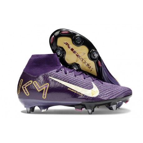Nike Air Zoom Mercurial Superfly 10 Elite SG-Pro X MBAPPE Grand Morado Marfil claro