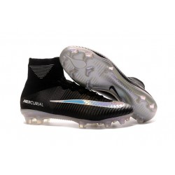 Botas de fútbol Nike Mercurial Superfly V CR7 FG Plateado Negro