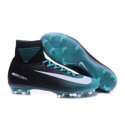 Botas de fútbol Nike Mercurial Superfly V CR7 FG Negro Azul Blanco